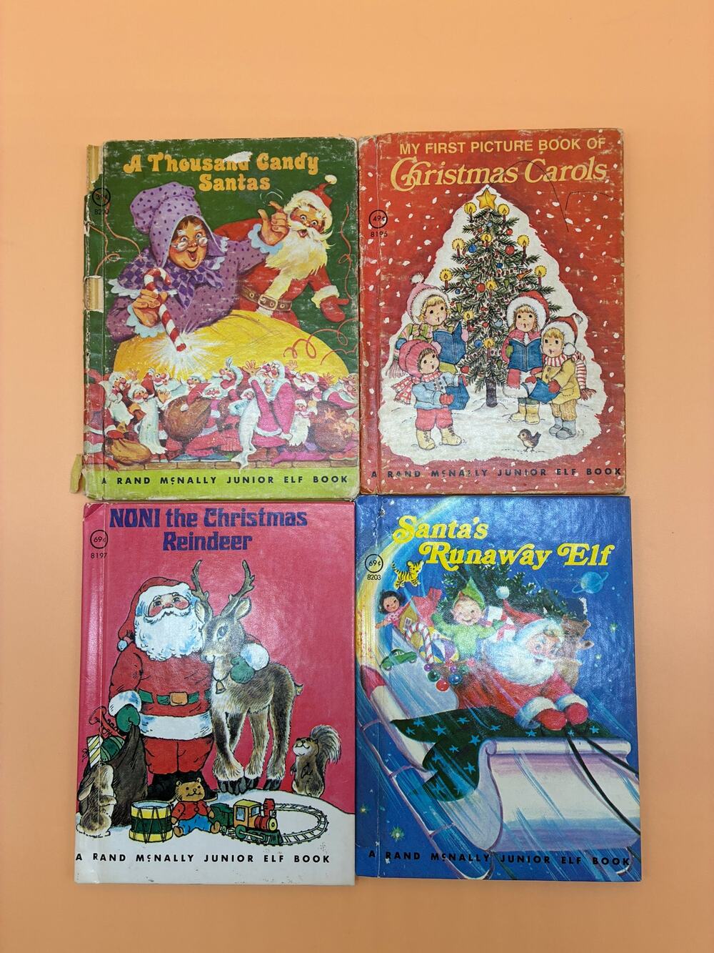 Rand McNally Junior Elf Book Lot of 4 Vintage Children's Books - Runaway Elf